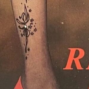 Flock and Rhinestone Embellished Stockings